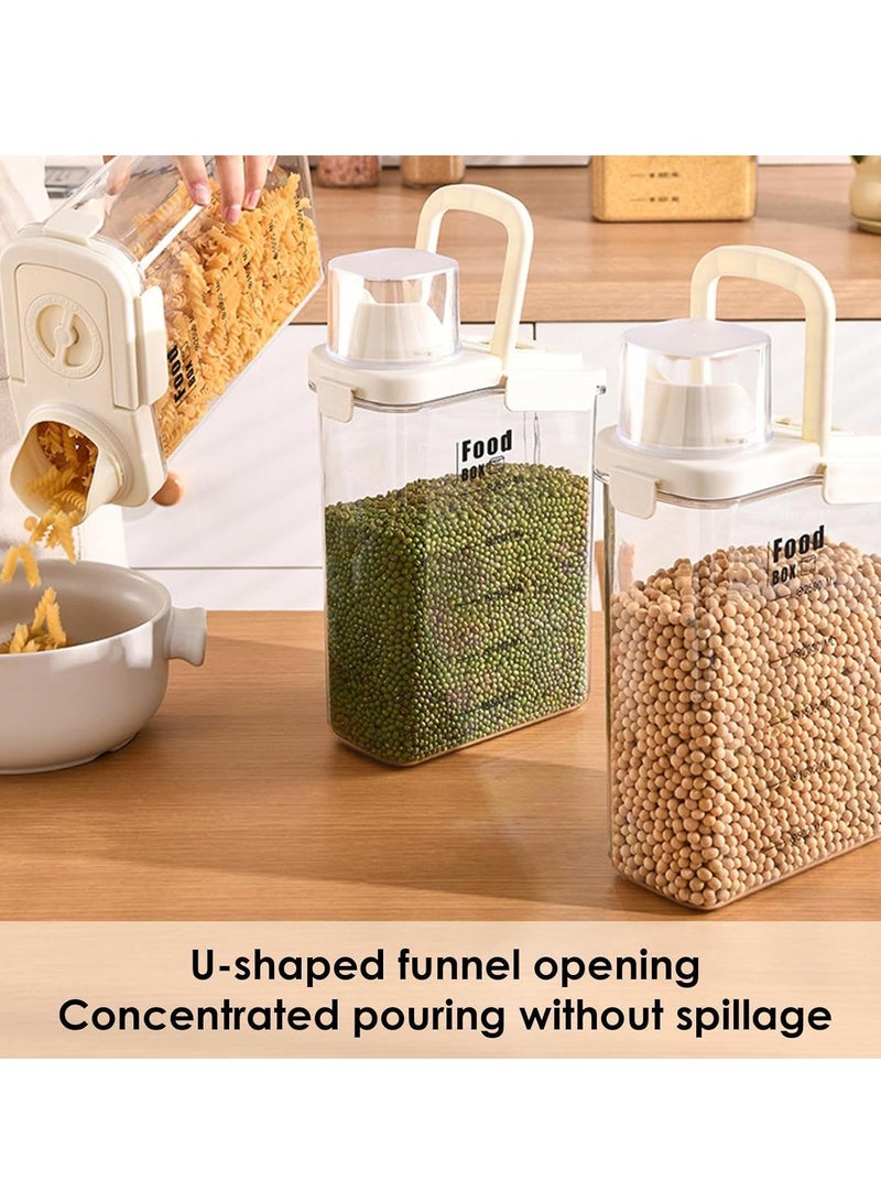 KASTWAVE حاوية تخزين الأرز، موزع تخزين الأرز، صندوق تخزين الأرز، حاوية تخزين الطعام الشفافة للمطبخ، موزع الطعام الجاف، حاوية الأرز والحبوب والدقيق البلاستيكية، حاوية تخزين الطعام محكمة الإغلاق - Image 3