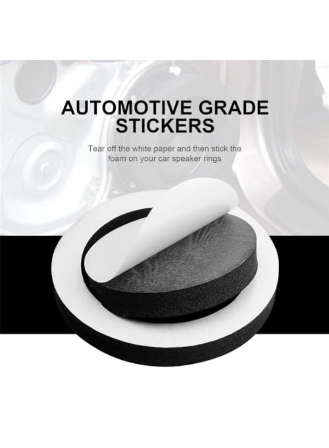 Azonee 6.5" Foam Speaker Enhancer, 4Pcs Self Adhesive Speaker Fast Rings, High Rebound Sponge Bass Blocker Kit for 6" and 6.5" Speaker - Image 5