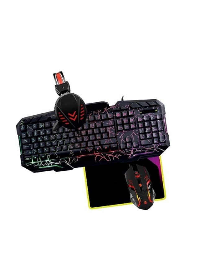 Gaming Keyboard, Mouse & Headset Combo with Mouse Pad – Durable & Easy-to-Use Gaming Set for Daily PC Use - Image 1