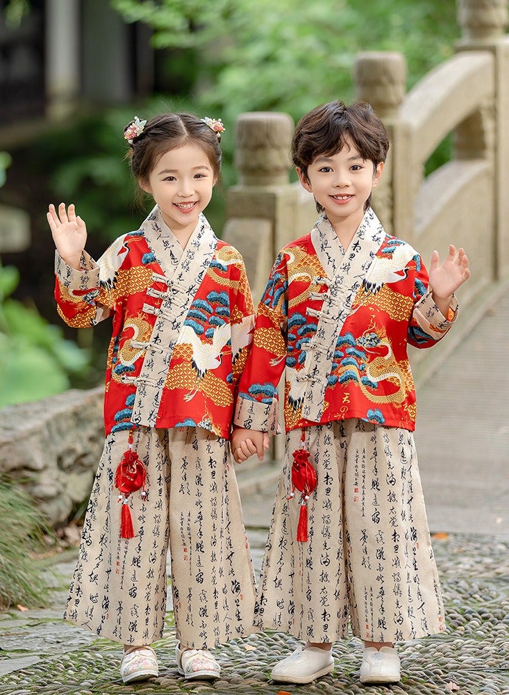 Premium Cotton Children's Hanfu | Handcrafted Unisex Traditional Chinese Attire - Image 1