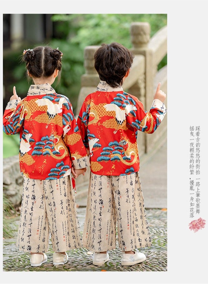 Premium Cotton Children's Hanfu | Handcrafted Unisex Traditional Chinese Attire - Image 5