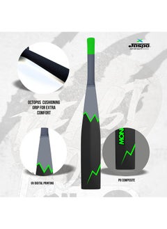Jaspo Be Wild Heavy Duty Plastic Cricket Bat Full Plastic Bat Hard Plastic Bat Cricket Bat Full Size For All Age Groups - Kids Boys Girls Adults(Black Green)  - Image 4