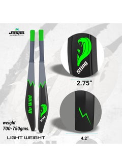 Jaspo Be Wild Heavy Duty Plastic Cricket Bat Full Plastic Bat Hard Plastic Bat Cricket Bat Full Size For All Age Groups - Kids Boys Girls Adults(Black Green)  - Image 3