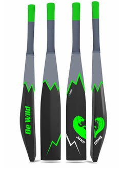 Jaspo Be Wild Heavy Duty Plastic Cricket Bat Full Plastic Bat Hard Plastic Bat Cricket Bat Full Size For All Age Groups - Kids Boys Girls Adults(Black Green)  - Image 1