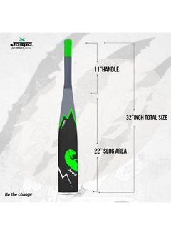 Jaspo Be Wild Heavy Duty Plastic Cricket Bat Full Plastic Bat Hard Plastic Bat Cricket Bat Full Size For All Age Groups - Kids Boys Girls Adults(Black Green)  - Image 5