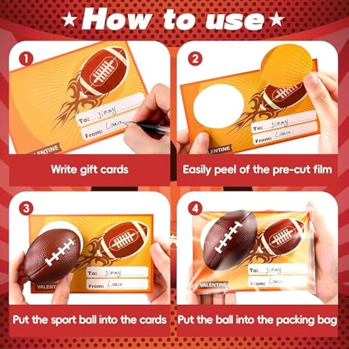 Garma 28 Pack Valentines Day Gift Cards for Kids with Mini Sports Ball Fidget Stress Balls Squeeze Foam Balls for Kids Valentine Classroom Exchange Prizes, Stress Relief Valentine Party Favor Toys - Image 3