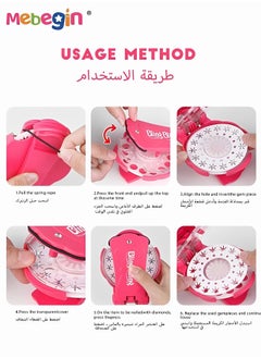 MEBEGIN Hair Gem Stamper with 180 Rhinestones, Diamond Collection Starter Kit, DIY Bedazzler Kit, Girls Hair Styling Tool, Bling Hair Jewels Toy, Perfect for Hair, Phone Covers, Shoes, Backpacks and More, Ideal Gift for Kids Aged 6+  - Image 2