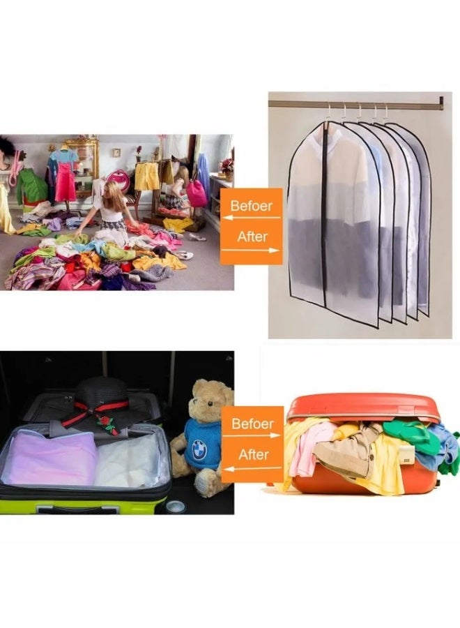 Beauenty Pack of 10 Lightweight Breathable Dustproof Garment Bag and Closet Cloth Cover Storage with Full Zipper - Image 2