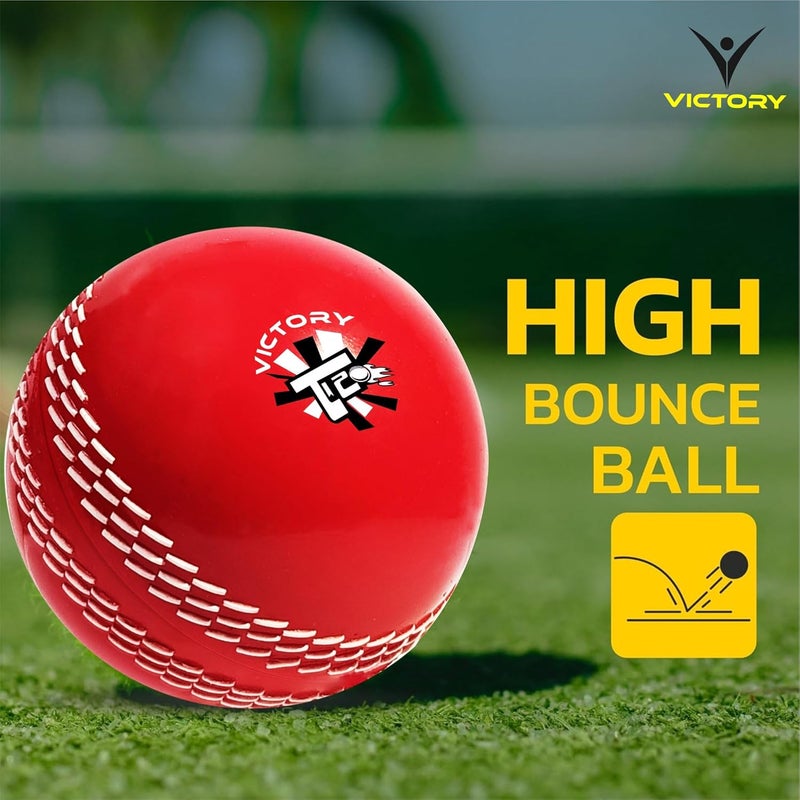 Victory T-20 Synthetic Cricket Ball for Tournament and Street Match - Wind Ball (Red) - Image 2
