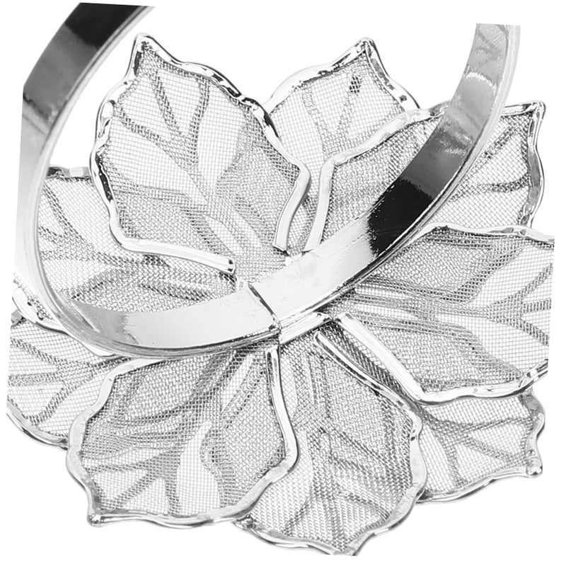 Stainless Steel Flower Napkin Rings Set of 4 Elegant Table Decor for Dining Party Events - Image 4