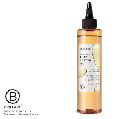 Brillare 100% Pure Cold-Pressed Castor Oil for Hair & Skin| Strengthens Hair Roots, Thickens Eyelashes & Moisturizes Skin - Image 5