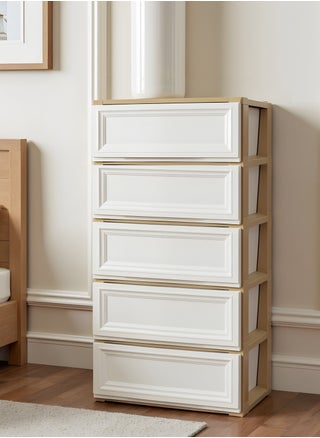 5 Layer Large Capacity Plastic Stackable Wide Drawer Storage Cabinet, Plastic Home Storage Box, Plastic Toys Storage Rack, Bedside Table, Floor Storage Organizer with 5 Drawer - pzsku/ZC3F7C795641491204D73Z/45/1749728890/d33eb656-5e4b-4311-b5c8-88376bb72e1c