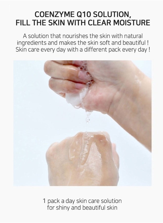 Lebelage LEBELAGE COENZYME Q-10 SOLUTION MASK PACK (PACK OF 10 INDIVIDUAL MASKS) | KOREAN MADE SKIN CARE  - Image 4