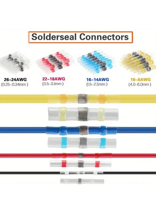 500 قطعة محطات توصيل سلكية بأنابيب حرارية متعددة الألوان مع أكمام لحام طقم توصيل عازل للكهرباء - Image 4
