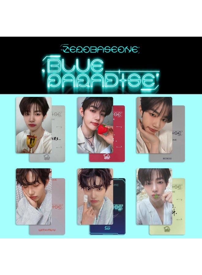 NIBEMINENT 6 Pcs Kpop ZB1 - Zhang Hao BLUE PARADISE Lomo Cards Card For Fans Collection Gifts - Image 2