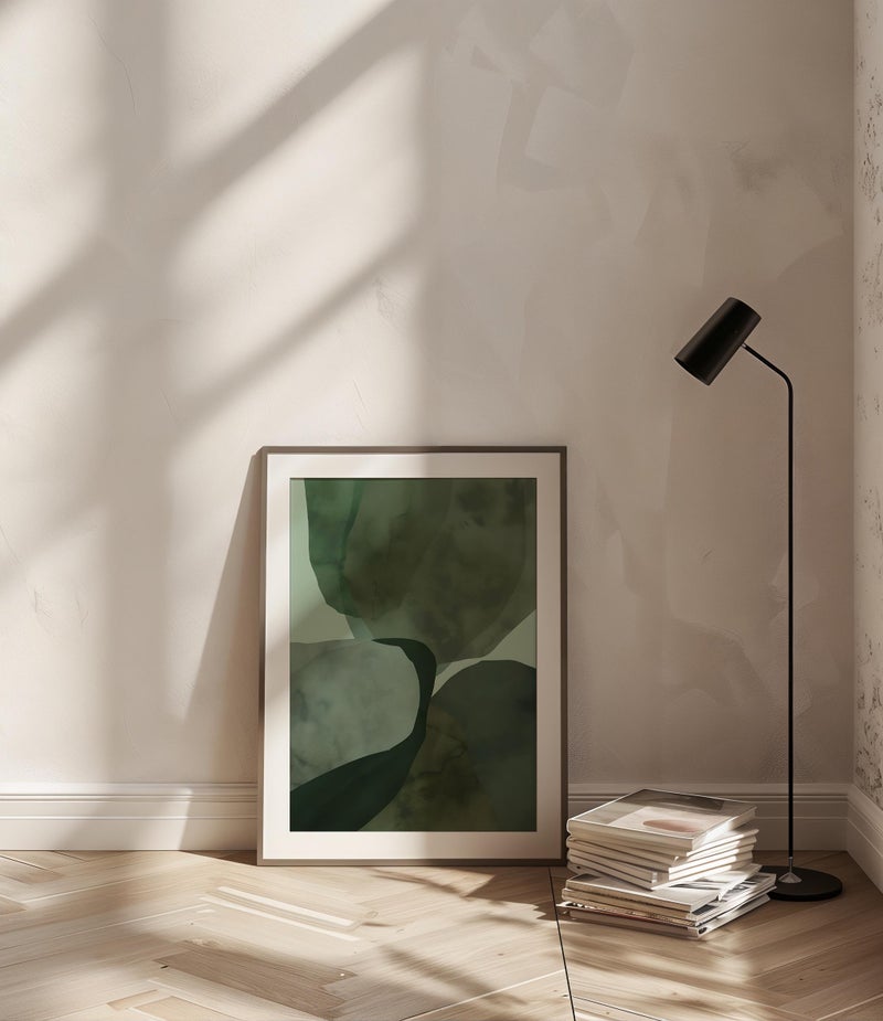 TNESSENTIAL Deep Green Organic Abstract Wall Art | Fine Art Poster - Image 4