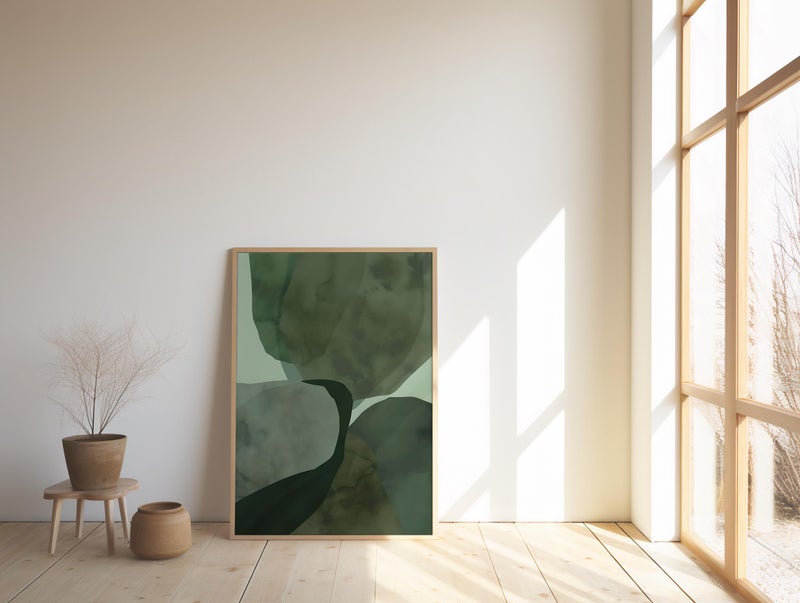 TNESSENTIAL Deep Green Organic Abstract Wall Art | Fine Art Poster - Image 5