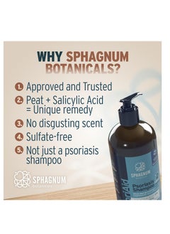 Sphagnum Botanicals Psoriasis Shampoo Extra Strength - 13.5 oz - Flaky & Itchy Scalp Treatment with Salicylic Acid and Natural Peat Mud. For Dandruff and Eczema. No Coal Tar  - Image 2