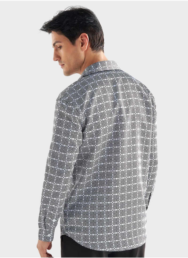FAV Printed  Regular Fit Shirt  - Image 2