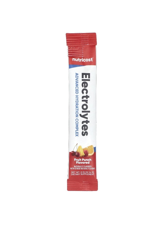 Nutricost - Nutricost, Electrolytes, Advanced Hydration Complex, Fruit Punch, 40 Stick Packs, 0.14 oz (4 g) Each - Image 1