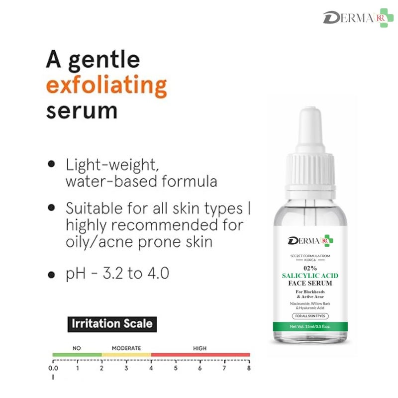 DERMAKR DERMA KR 2 Scilicylic acid Face Serum for blackheads Active Acne 30Ml - Image 5