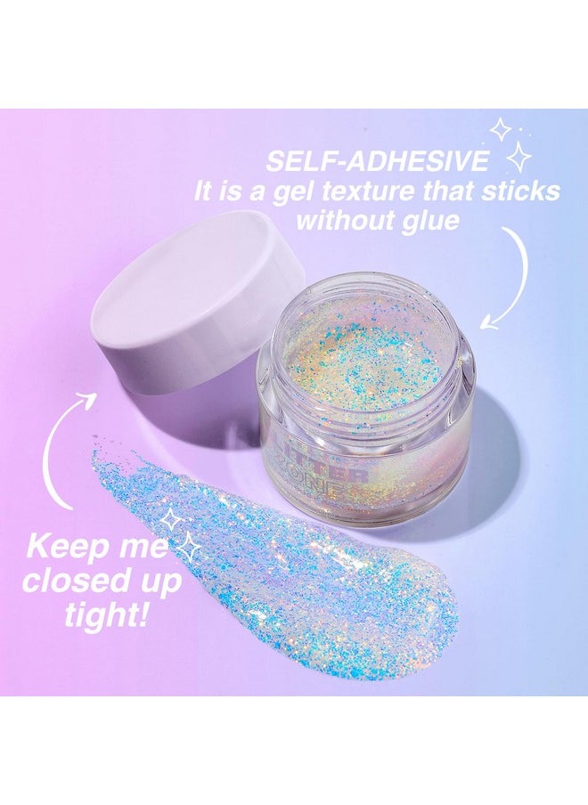 Bestland BestLand Holographic Body Glitter Gel - Cosmetic-Grade, Christmas Glitter Makeup for Face, Body, and Hair, Safe and Easy to Use, Perfect for Festivals Parties, Vegan & Cruelty Free (02 Stardust Pink)  - Image 5