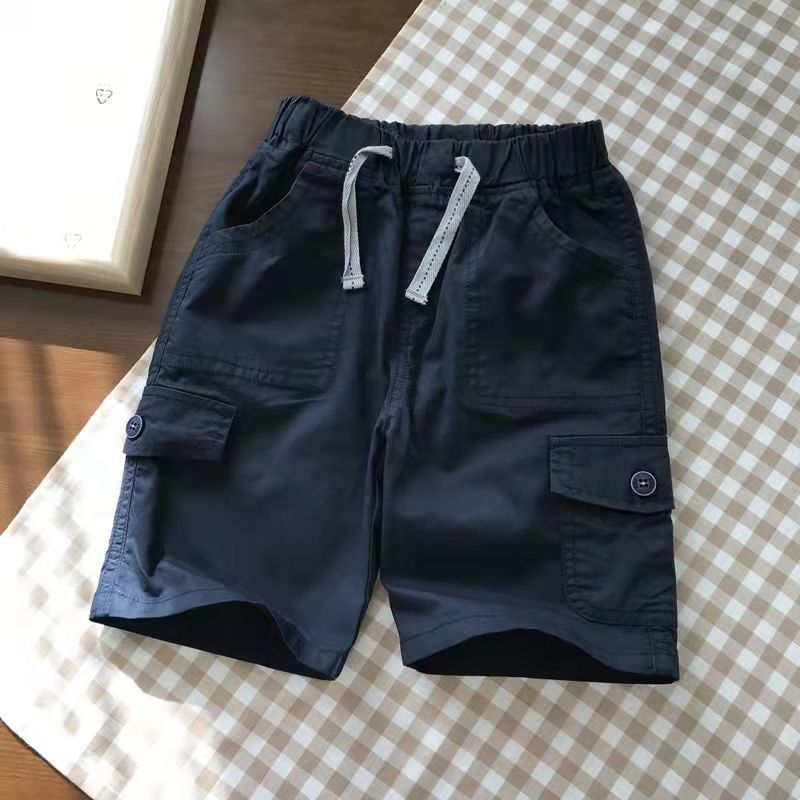 25 New Casual Shorts Summer Thin, Practical And Easiest For Match Medium And Large Children'S Cotton Children'S Quarter Pants Woven Cotton Trendy Pants - Image 1