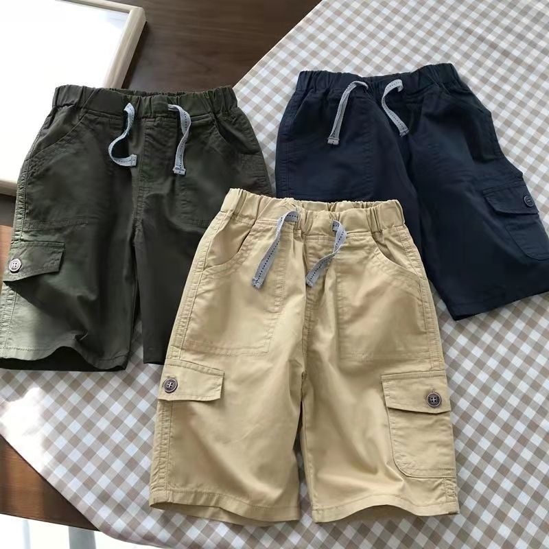 25 New Casual Shorts Summer Thin, Practical And Easiest For Match Medium And Large Children'S Cotton Children'S Quarter Pants Woven Cotton Trendy Pants - Image 2