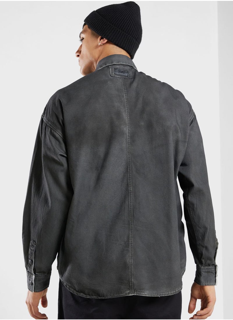 izzue - Spray Canvas Worker Shirt - Image 1
