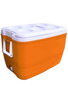 PRINCEWARE 60-Litre Ice Box Thermo insulated Picnic Cool Box-Thermo Keeper Container Expanded Cooler Fishing Ice Box-Orange  - Image 1