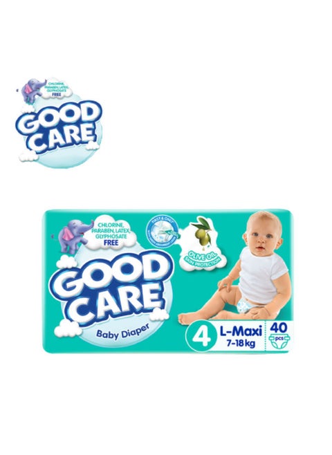 Olive Oil Diaper Maxi, Size 4, 7-18 Kg, 40 Count- Twin