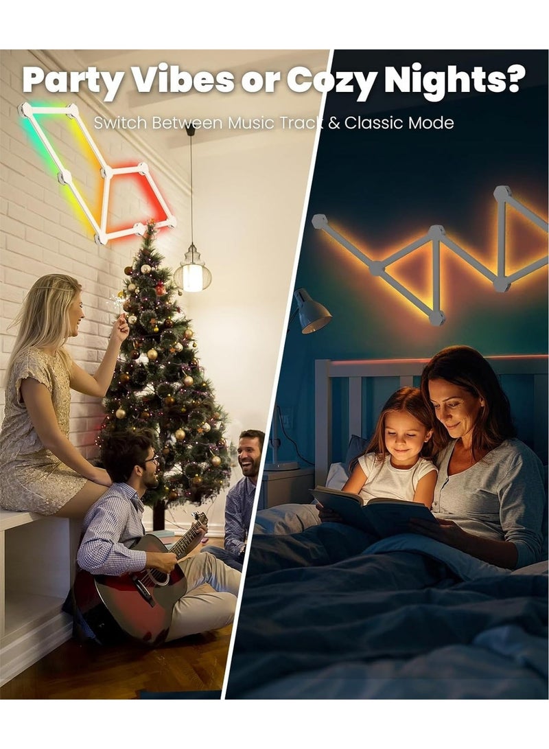 AILife 9 Pcs RGB WiFi Gaming Light with Smart Music Sync, 40+ Dynamic Scenes, Works with Google Assistant, LED Strip Light for Living Room, Bedroom, Home Cinema, Game Room, Party - Image 4