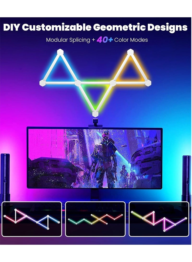 AILife 9 Pcs RGB WiFi Gaming Light with Smart Music Sync, 40+ Dynamic Scenes, Works with Google Assistant, LED Strip Light for Living Room, Bedroom, Home Cinema, Game Room, Party - Image 2