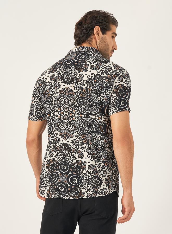 ستايلي قميص مطبع بالكامل مع قصة مريحة - Image 4