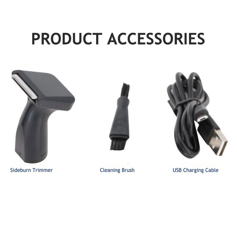 مشذب الشعر الكهربائي للأنف رفيع من الألومنيوم قابل للشحن عبر USB للرجال والنساء باللون الأزرق الفاتح - Image 2