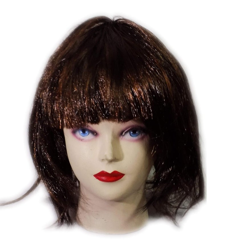 brown leaf Fancy Pretty Girls Women Short Straight Bob Hair Wig Prefect For Party Cosplay Costume Accessories Fancy Funny Holi Hair Wig Black - Image 1