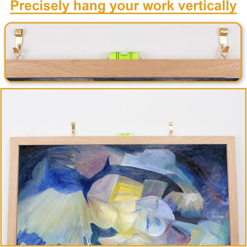 KURUI 303Pcs Picture Hanging Kit, Picture Hangers Assorted Kit with Heavy Duty Picture Hanging Hooks/Hardware Nails/Sawtooth/Wire/D Rings/Level, Metal Picture Wall Hooks for Frame Canvas Mounting - Image 3