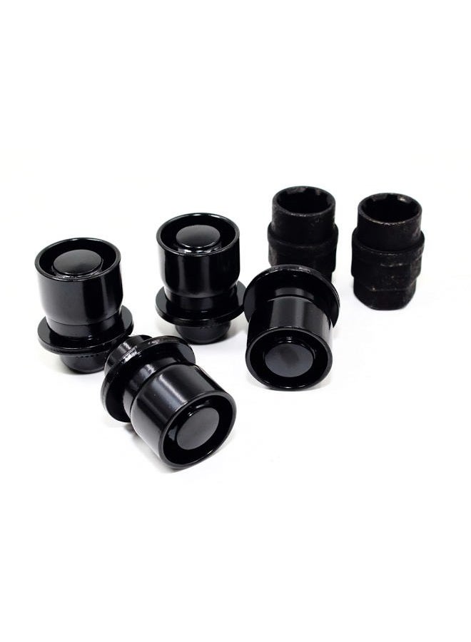Veritek Performance Set of 4 12x1.5 OE 1.47 Inch Mag Factory Style Replacement Black Lug Nut Wheel Locks with 2 Black Keys for Factory Wheels VPE-45700N2BK - Image 1
