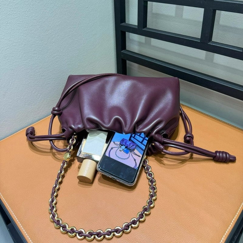 High Quality France Purchasing Luojia High Version Geometric Bag Large Capacity Leather Pillow Bag Cloud Bag - Image 4