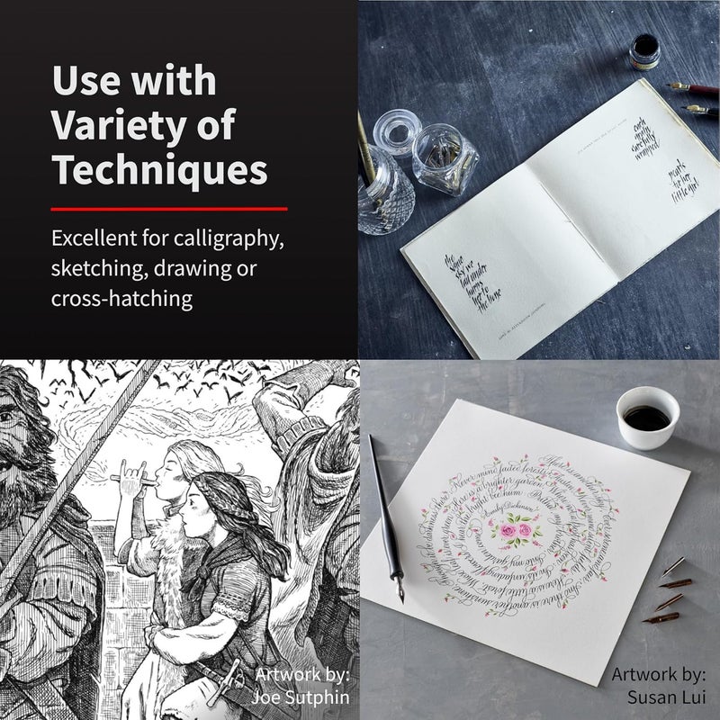 Speedball Sketching Pen Set with Penholders and Pens - 8 Piece Set - Image 4