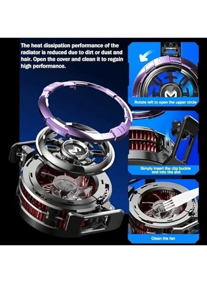 مبرد جوال CX08، مبرد موبايل للالعاب مع شاشة رقمية، مروحة تبريد عالمية للالعاب للجوال، مبرد العاب للموبايل مناسب لمعظم الهواتف الذكية - Image 4