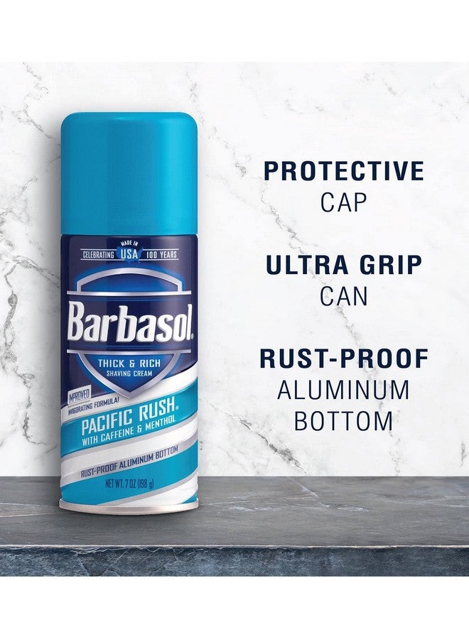 Barbasol Shave Cream 7 Ounce (Pacific Rush, Pack Of 3)