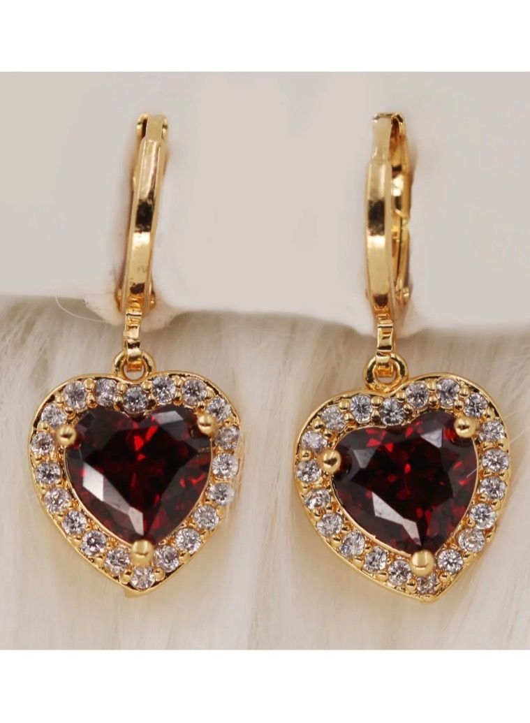 Dangle Charms Elegant & High Quality 18k Gold Plated Earrings For Women - Image 3