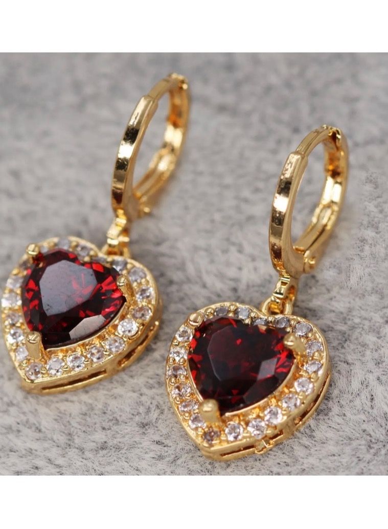 Dangle Charms Elegant & High Quality 18k Gold Plated Earrings For Women - Image 4