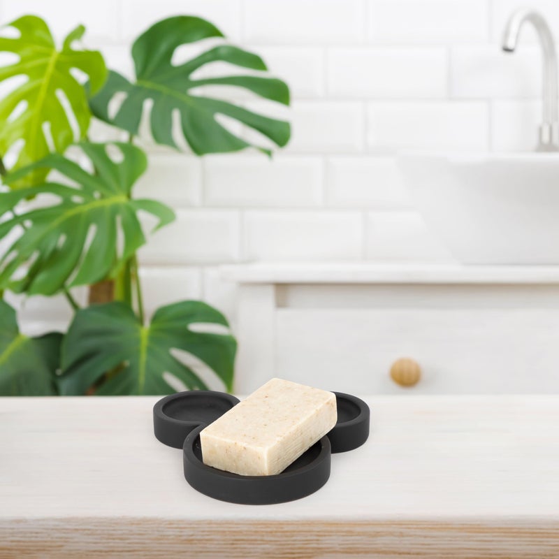 Jay Franco Disney Mickey Mouse Soap Dish - Black Resin Sponge Holder/Jewelry Dish - Bathroom DÃ©cor - Image 4
