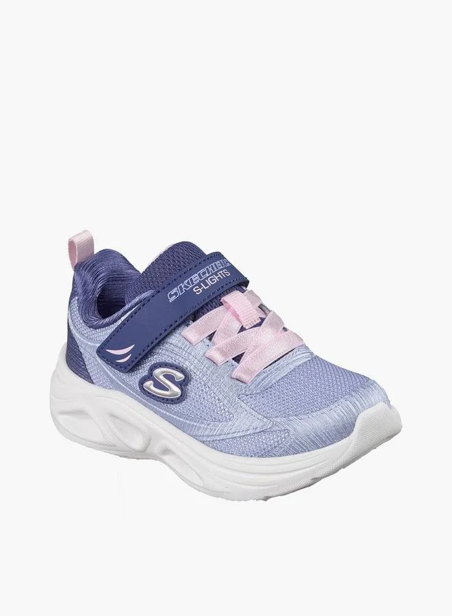 SKECHERS Girls Sola Glow 2.0 Hook & Loop Sneakers
