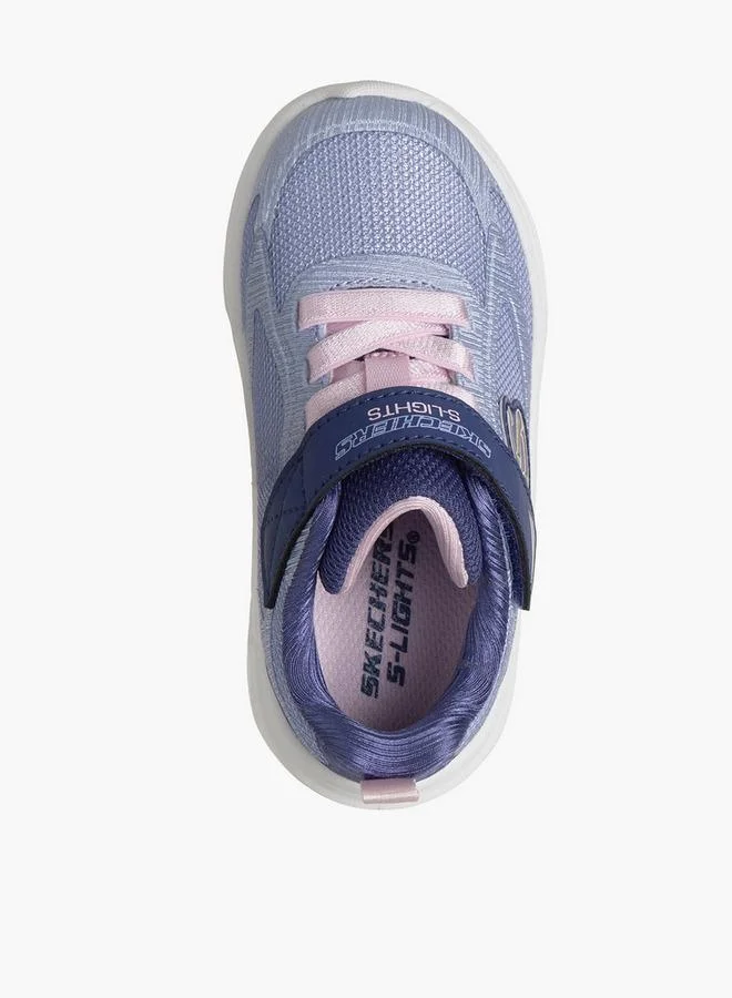 SKECHERS Girls Sola Glow 2.0 Hook & Loop Sneakers