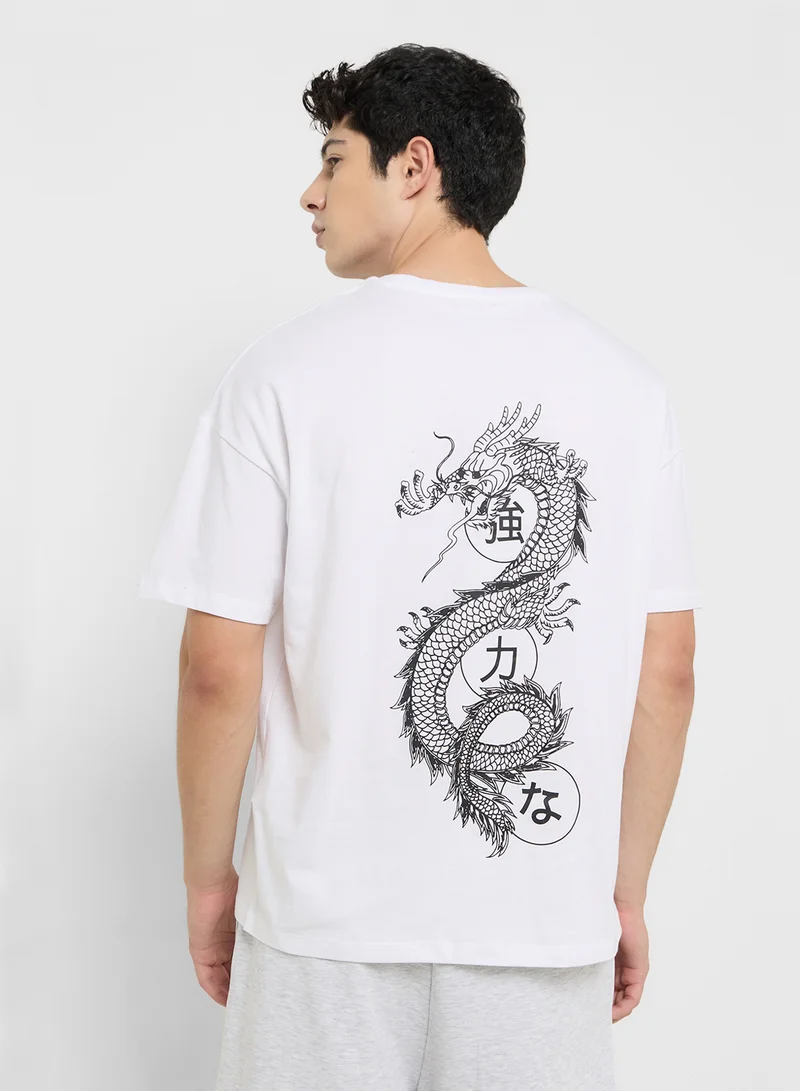 جاك اند جونز Jjdragon Crew Neck T-Shirt