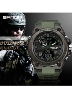 Sanda SANDA 739 G Style Men Digital Watch Military Sports Watches Dual Display Waterproof Electronic Wristwatch Black  - Image 1