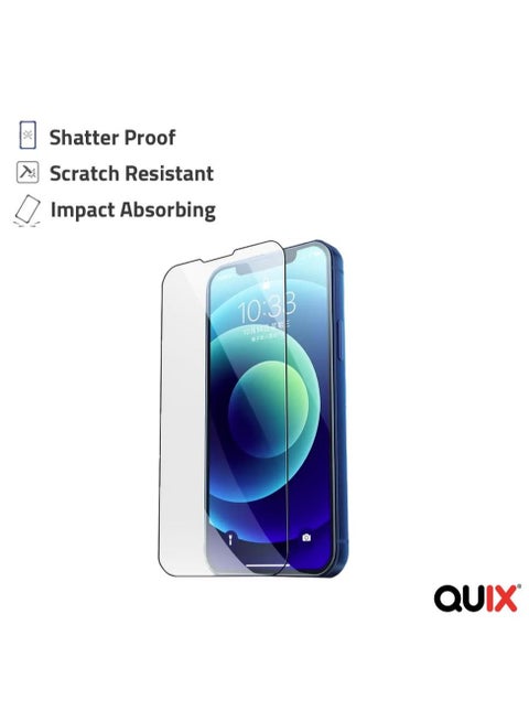 Iphone 15  / 15 Pro   Tempered glass screen with full coverage, 9H hardness, shock and scratch absorption - 3D edges prevent dust from entering the screen high transparency and superior clarity